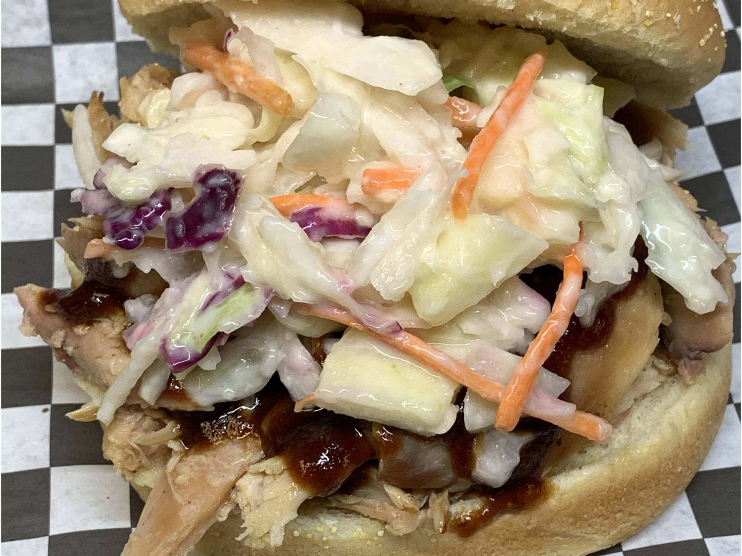 Whiskey Jack's BBQ pulled chicken sandwich