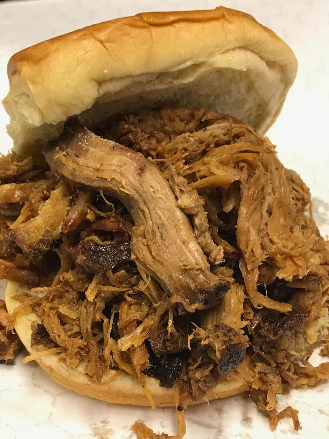 Whiskey Jack's BBQ pulled pork sandwich