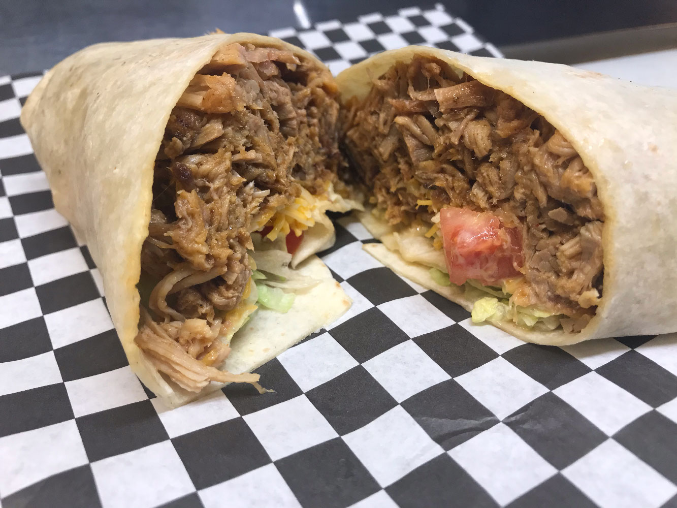 Whiskey Jack's BBQ pulled pork wrap