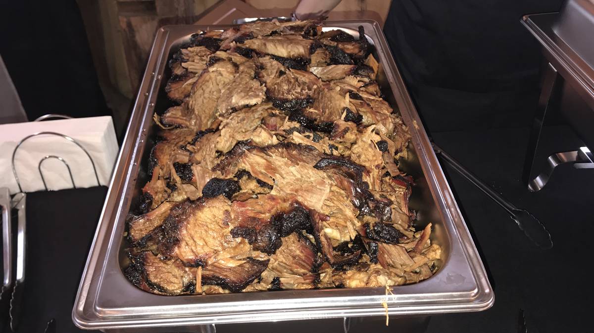 Whiskey Jack's BBQ smoked meat tray with barbecue sides